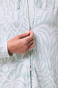 Women's Cabana Long Zip-Up Hoodie | Misty Aqua American Palm