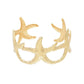 New Fashion Golden Alloy 2 Starfish Arm Bracelet for Women  Summer Beach \Dance Party Cuff Bracelets Jewlery Accessories Gifts