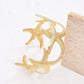 New Fashion Golden Alloy 2 Starfish Arm Bracelet for Women  Summer Beach \Dance Party Cuff Bracelets Jewlery Accessories Gifts