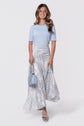 Aviana Skirt (White/Blue)