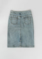 Sandra Classic Wash Midi Denim Skirt